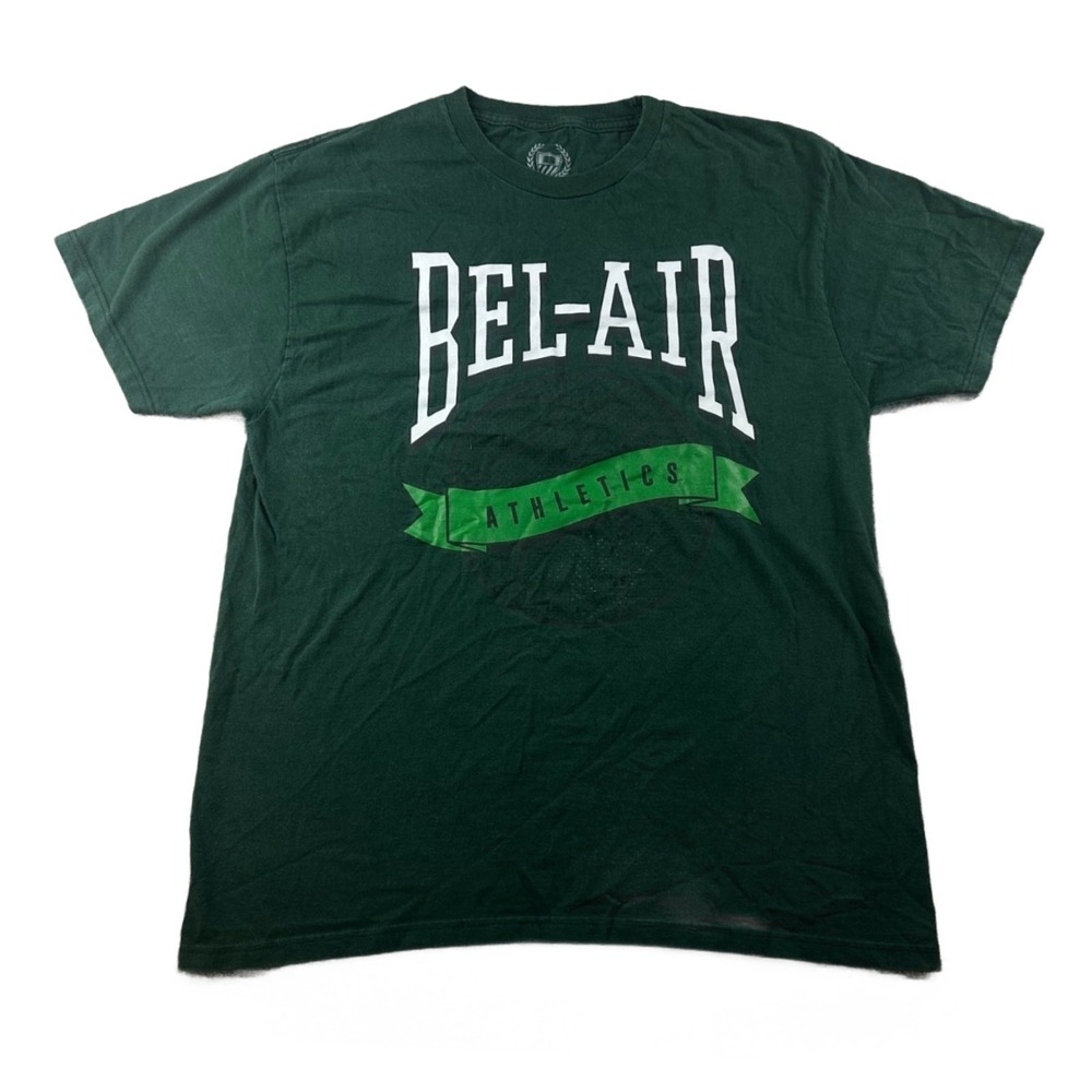 Bel-Air Athletics T-Shirt Men L Green Fresh Prince Cotton Throwback Streetwear